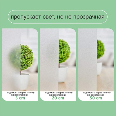 Матовая самоклеящаяся декоративная пленка на окна 0,6х2 метра
