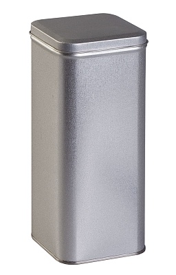 Коробка прямоугольная жестяная 7,6х7,6х19,4см