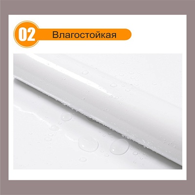 Самоклеящаяся пленка для мебели. Белая, глянцевая. Рулон 0,6х5 метров