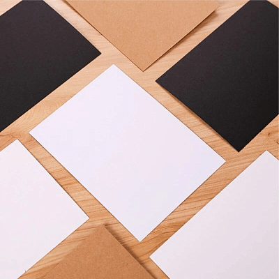 Картон белый мелованный. Формат А5 (210х148 мм) - 100 листов.