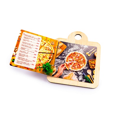 Меню на деревянной основе