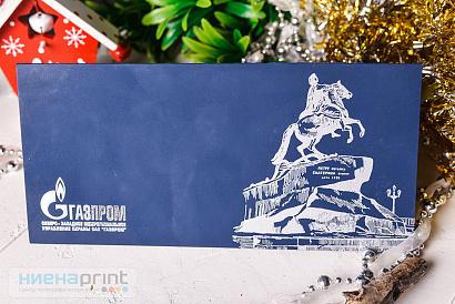 Новогодняя открытка компании Газпром