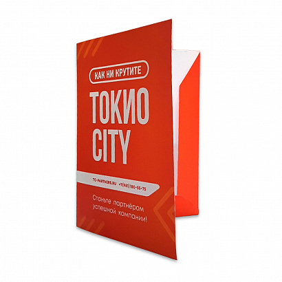 Папка картонная с полноцветной печатью Токио CITY